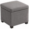 HOMCOM Hockerbox 30 L, Aufbewahrungshocker mit abnehmbarem Deckel, Ottoman Fußstütze Würfel gepolstert in Cord, für Wohnzimmer Schlafzimmer Eingang, Belastung 120 Kg, 40 x 40 x 40 cm, grau