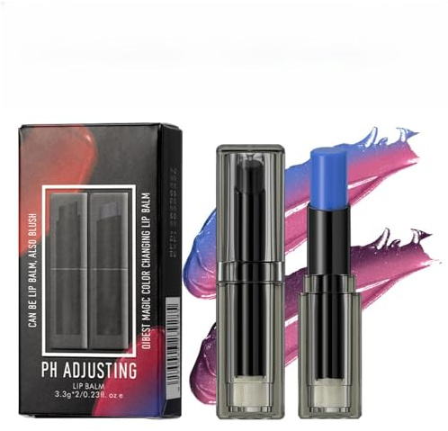 Rrlihjgu Ph Balm Lippenstift, Ph Lipstick Color Changing, Set mit 2 Lipgloss, feuchtigkeitsspendend, pH-Einstellung, reaktive Temperatur, tägliche Pflege für Frauen und Mädchen