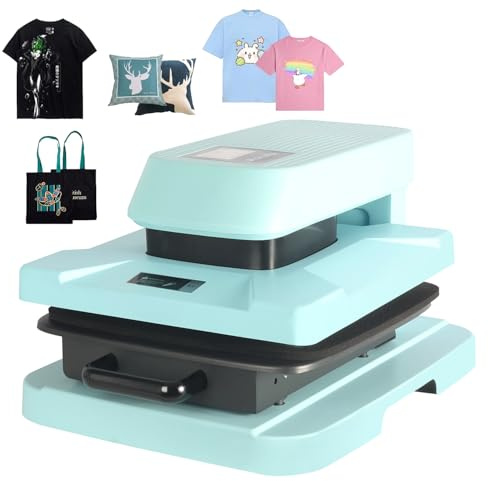 Auto Heat Press Machine - Printing Machine for Sublimation 15 x 15 (38cm x 38cm) - HTV Heat Transfer Vinyl Sublimation Press, Perfect for T Shirts/Fabric/Clothes