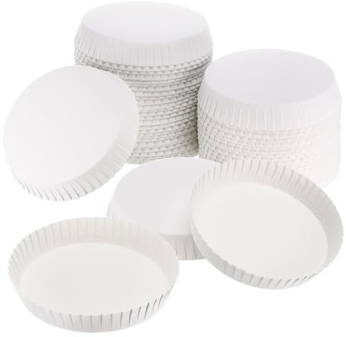 DECORNIJIA 100stücke Einweg Becherdeckel Aus Papier 7.5Cm Tassenabdeckungen FüR GeträNke Schutz Gegen Staub Und Spritzwasser Ideal FüR Hotels Restaurants TeehäUser Und Veranstaltungen