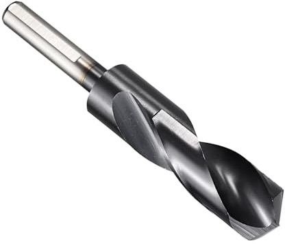 PATIKIL 25mm Drill Bit 63/64 1/2 Shank M35 Cobalt 5% HSS for Hard Metal | Reduced Bit with Titanium Aluminum Nitride Coating 135° Split Point for Hard Metal Stainless Steel High-speed Cutting