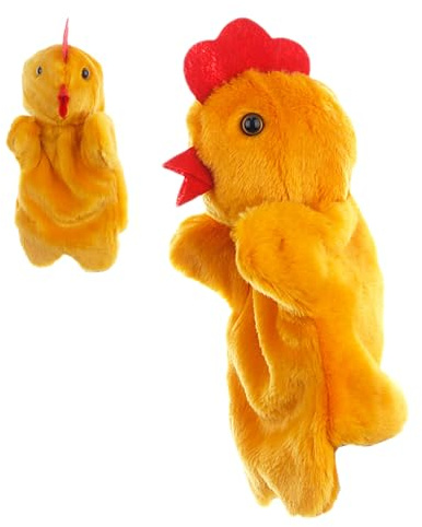 Plüsch Huhn Handpuppe – 27 cm Cartoon & Henne Spielzeug | Interaktive Tierpuppe Für Frühkindliche Bildung & Eltern‑Kind Rollenspiel | Kindergarten Aufführung