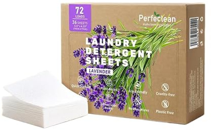 Waschmittel Blätter,Waschmittelblätter,Waschblätter für die Waschmaschine,Eco Waschstreifen Perfekt als Reisewaschmittel Weichspüler Blätter für Alle Wäschen,Laundry Detergent Sheets,36PC