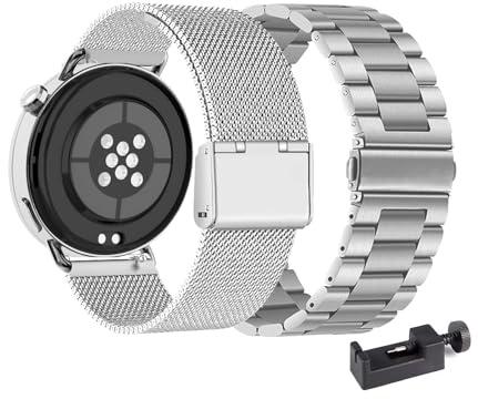 diNGK SPORTS 2-Pack Metall Armband Kompatibel mit Xiaomi Watch S4 41mm Armbänder Verstellbare Edelstahl Schnalle Sport Ersatzarmband für Xiaomi Mi Watch S4 41mm Armband für Damen Herren