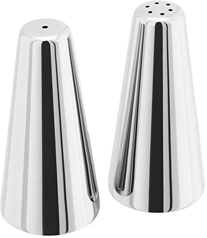 Stellar Large Salt and Pepper Pair, Stainless Steel, Silver