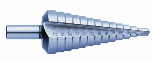 Exact 30803 Stufenbohrer Ø 6-30mm HSS 2 Schneiden CBN-geschliffen Kreuzanschliff Made in Germany