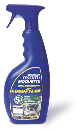 Goodyear 77801 Detergente Tessuti e Moquette 750ml, 5 in 1, Pulizia Auto, per Sedili, Poggiapiedi e Baule