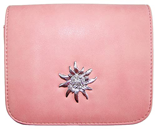 Trachten Handtasche Kara mit Edelweiß | Rosa
