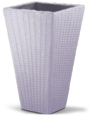 Pot de Fleurs Gris 70 x 40 x 40 cm 59 L Bac à Fleurs Aspect polyrotin Jardin terrasse intérieur extérieur jardinière Cache-Pot