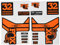 Ecoshirt 7C-Peel-TLC8 Aufkleber Fork Fox 32 SC Performance 2017 Am84 Aufkleber Decals Autocollants Adesivi Forcela Gabel Fourche, orange