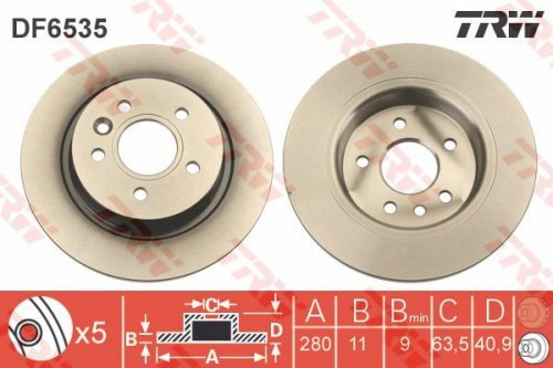 TRW df6535 Bremsscheibe Box, Set 2