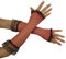 Netzhandschuhe Handschuhe Netz rot schwarz Lang Spitze Fingerling Finger Handschuh Fingerlos