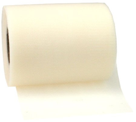 C.E. Pattberg Verona Rouleau de Tulle Blanc crème, 50 m de Rouleau Tulle Blanc, Largeur 112 mm, Ruban décoration Mariage champêtre, Couture et Emballage de Cadeaux