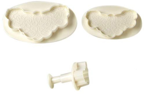 Ausstecher Ornament mit Herzen mit Auswurf COXIMUS 3-teilig Größe 90, 70, 55mm
