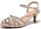 DREAM PAIRS Womens Wedding Prom Bridal Shoes Ladies Ankle Strap Peep Toe Low Kitten Heels Sandals Party Occassion Dress Shoe,Gold Size 6 UK, NINA-166