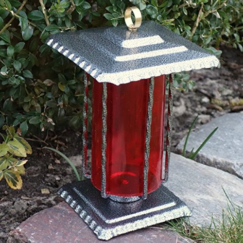 Grablaterne Hammerschlag Silber schwarz. Höhe 20cm