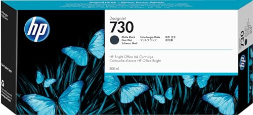 HP 730 (P2V71A) Original Tintenpatrone, 1er Pack Schwarz Matt, Designjet
