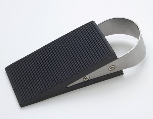10 Türstopper Türkeile Möbelkeile Edelstahl/Gummi gebürstet/schwarz 130 x 50 x 35mm