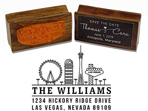 Printtoo Rucks Mit Las Vegas Orte Personalisierte Holz montiert Stempel