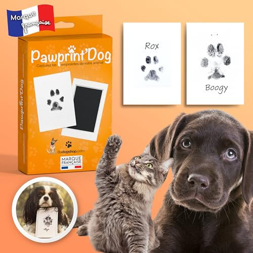 Badogshop Stempelkissen für Hunde und Katzen, Erinnerung an Tattoos und Rahmen (Pawprint'Dog)