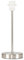 Modern Standard Table Lamp Base in a Brushed Chrome Metal Finish
