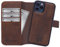 Burkley 2in1 Leder Handytasche für iPhone 11 Pro Handyhülle mit herausnehmbarem Back Cover, 360° Schutz (Antik Coffee)