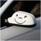 Smile Gesicht Aufkleber 2er Set für Außenspiegel Auto Autoaufkleber für Spiegel (K041 Schwarz Glanz)