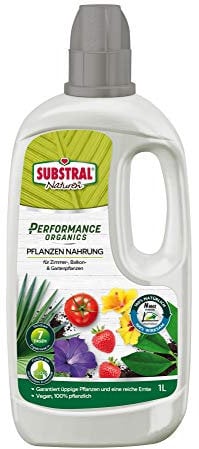 Substral Performance Organics Pflanzen Nahrung, Rein pflanzlicher Spezial-Flüssigdünger mit N-Max Formel, 1 Liter