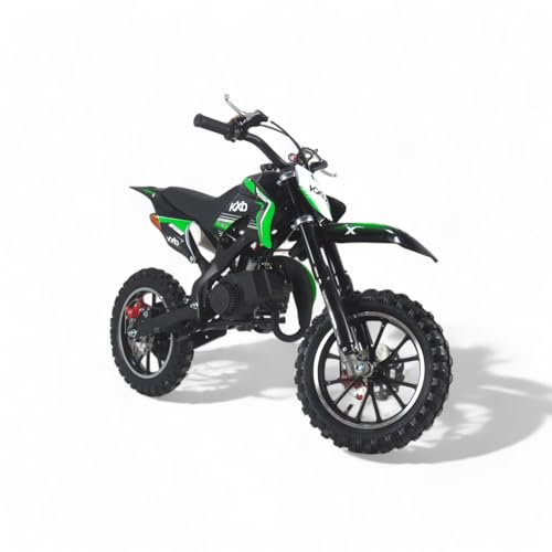 KXD 701 49ccm Dirt Bike Dirtbike CrossBike Enduro kinder DirtBike pocket 49cc Pitbike PocketBike Motocross Motorrad Motorbike Motorsport Pocket Vollcross Crossbike (grün)