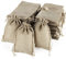 ilauke 50 STK Baumwolle Kleine Beutel mit Kordelzug,Jutesäckchen 13,5 x 9,5cm Mini Leichte Geschenktüten Natürliche Wiederverwendbare Kordelzugbeutel Jute Beutel für Hochzeitsfeier Geburtstagsfeier