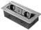 Emuca - Tischsteckdosenleiste, Metallic-grau, 265x120mm-EU-Stecker (Typ F)