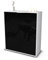 Stil.Zeit Highboard Kiara, Korpus Weiss matt, Front Hochglanz-Design Schwarz (92x108x35cm), Push-to-Open Technik & Leichtlaufschienen