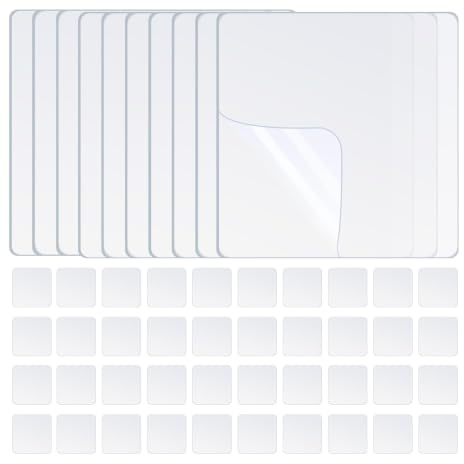 COUMENO 50 Pcs Nano Double Sided Adhesive Pads, No Residue Mounting Tape. | 6cm x 6cm Clear Strong Sticky Pads, Waterproof & Washable for Walls, Hanging Pictures, DIY Crafts, Home & Office.
