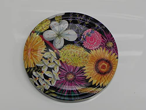 50 Twist Off Deckel Strohblumen Blumen Bienen to 82 (0,42€/St) Imker Imkerei Honig Honigglas Schraubdeckel