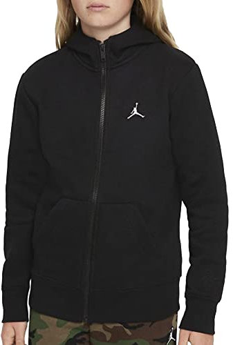 Jordan Felpa da Ragazzo con Cappuccio e Zip Essentials Nera Taglia S (128-137 CM) Codice 95A714-023