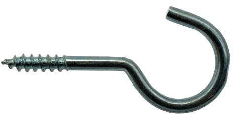 NIMA PARTS Hakenschraube rund aus verzinkten Stahl für Holz - 3x30 mm - 20 Stück - Deckenhaken - Befestigungshaken mit Holzgewinde - Schraubhaken - Drehhaken - Rundhaken Stahl