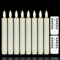 Yeelida 16cm batteriebetriebene LED stabkerzen mit zwei Fernbedienungen,Elfenbein flammenloses flackerndes elektrisches 8er-Pack LED-Kerzen (2cm Durchmesser, langanhaltend)