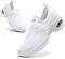 Zapatillas Deportivas para Mujer, Zapatillas ortopédicas, Ligeras, sin Cordones, Tenis, Confort al Aire Libre, de Jogging Deporte, Fitness, Gimnasia, Atleta, Transpirable, Aire, Blanco, 37 EU