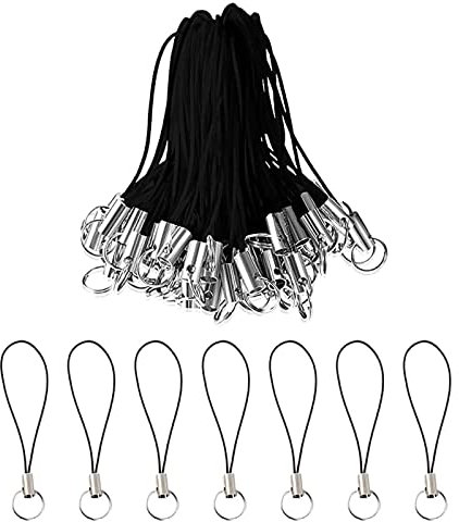 80pcs Attache Cordon Téléphone Portable Chaîne Transport MP3 Clé USB Porte-clé Porte-ID Badge Attache Cordon Téléphone Portable Cordon Collier Avec Fermoir Téléphone Clé Fabrication Bijoux