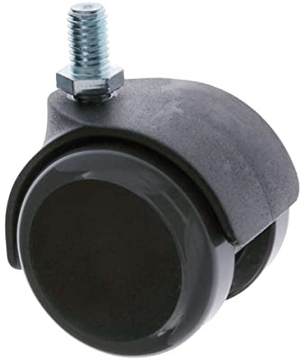 MS Beschläge Hartbodenrolle M8 M10 Gewinde Möbelrolle Lenkrolle (1, 8mm Ohne Bremse)