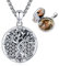 Eusense Öffnungs Medaillon für Bilder Foto Halskette Anhänger Fotos 925 Silber Baum des Lebens Medaillon Kette Schmuck für Damen Frauen Mädchen