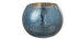 J-Line Windlicht Kugel Craquele Glas Perleffekt Blau Medium - 2 Stück