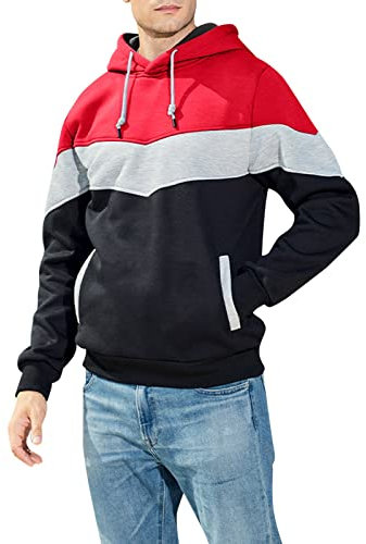 Veste À Capuche Homme Sweat Grande Taille Pull De Manches Longues Poche Kangourou pour Hiver Et Automne Sport Doux Et Confortable Printemps Chaude Hiver Coupe Vent