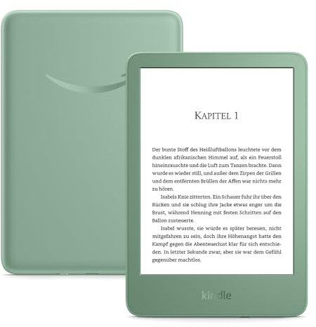 Certified Refurbished Amazon Kindle (16 GB) – Lightest and most compact Kindle with glare-free display, faster page turns, adjustable front light and long battery life – With Ads – Matcha