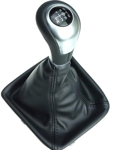 Newtown2700-parts Schaltknauf + Schaltsack + Rahmen mit schwarzer Naht kompatibel/Ersatzteil für Mercedes A-Klasse W176 B-Klasse W242 W246 CLA GLA Klasse 6 Gang