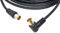 DRUT 5m TV Male to Male Plug Coaxial Cable RG6 Aerial Digital Antenna RF Fly Lead Cable (Right Angle, Black Gold, 16.5ft)