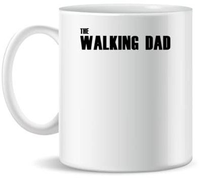 Forsca Parody The Walking Dad Dead Taza de Cerámica Para Té y Café, 300ml, Mágica, Blanca, Rosa, Negra 330ml