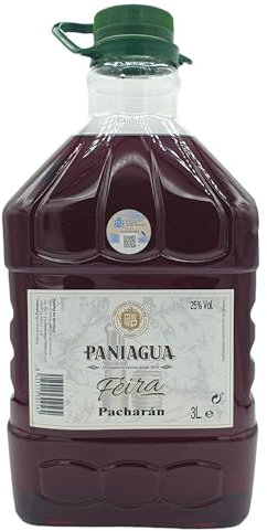 Pacharan Paniagua 3 Litros - Pacharan Artesano Gallego Hecho con Endrinas - Pacharan 3 Litros