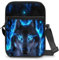 KUIFORTI Umhängetasche für Damen und Mädchen, niedliche Schultertasche, Handtasche, Reißverschluss, kleine Kuriertasche, Animal Neon Wolf, Einheitsgröße