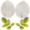 MINFEIDMS Moule en silicone veiné en forme de pétales de feuilles de rose pour décoration de gâteaux, cupcakes, bonbons, chocolat, pâte polymère